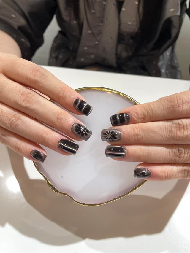 Hand-painted nail art